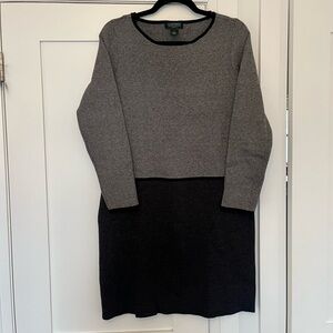 Grey and Black Long Sleeve Ralph Lauren Dress